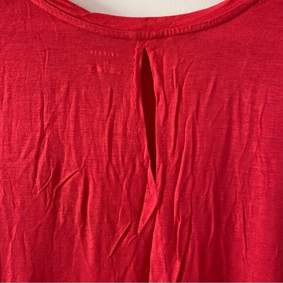 Halogen Sleeveless Split Back Lightweight Tank Coral Red Size 3x - Picture 3 of 8